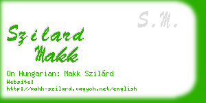 szilard makk business card