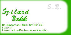 szilard makk business card